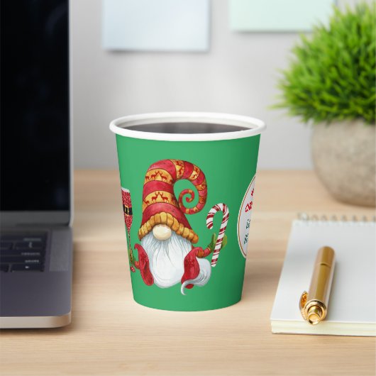 Grappig kerstfeestjes papieren bekers (Insitu)