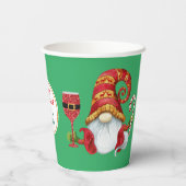 Grappig kerstfeestjes papieren bekers (Achterkant)