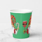 Grappig kerstfeestjes papieren bekers (Rechts)