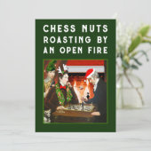 Grappig kerstfeestkaartjes (Staand voorkant)