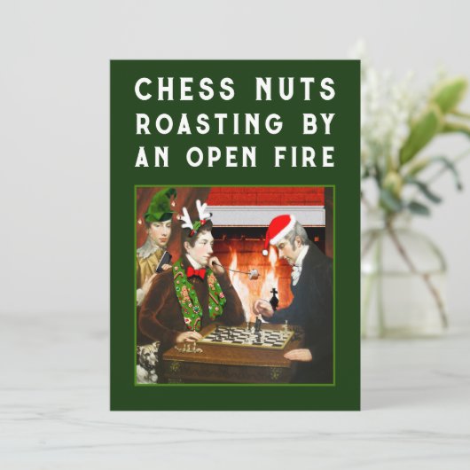 Grappig kerstfeestkaartjes (Staand voorkant)