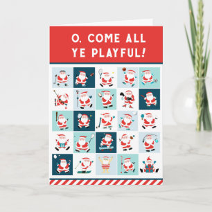 Grappig kerstfeestkaartjes feestdagen kaart