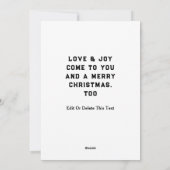 Grappig kerstfeestkaartjes feestdagenkaart (Achterkant)