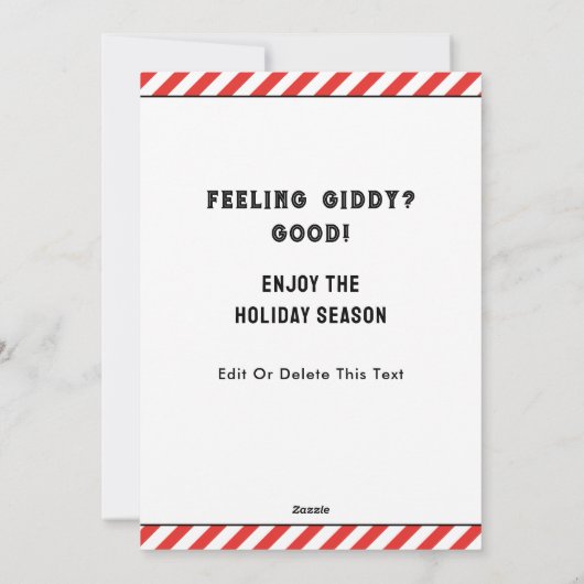 Grappig kerstfeestkaartjes feestdagenkaart (Achterkant)