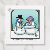 Grappig kerstfeestmaal cadeauLabels Bedankjes Labels (Voorkant)