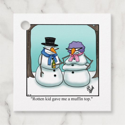 Grappig kerstfeestmaal cadeauLabels Bedankjes Labels (Voorkant)