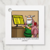 Grappig kerstfeestmaal cadeauLabels Bedankjes Labels (Voorkant)