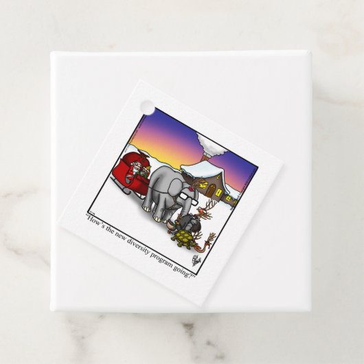 Grappig kerstfeestmaal cadeauLabels Bedankjes Labels (In situ)