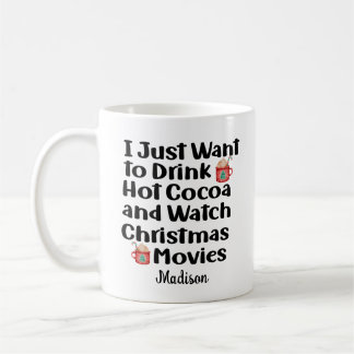 Grappig kerstfilms en cacaokerstcadeautjes koffiemok