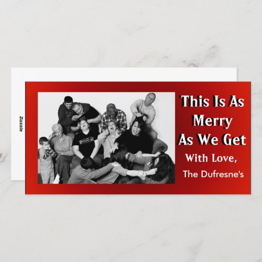 Grappig  kerstfoto feestdagenkaart (Voorkant / Achterkant)