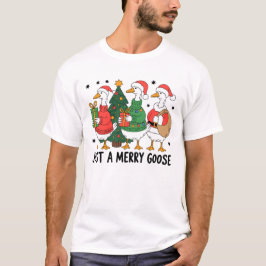Grappig Kerstgans Familie Cadeau Vakantie Ontwerp T-shirt