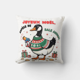 Grappig kerstgans met feestelijke jul - Design hum Kussen