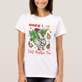 Grappig Kerstgans T-Shirt – Oops (Voorkant)