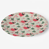 Grappig kerstgebak papieren bordje (Gekanteld)