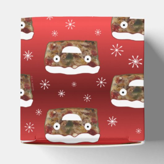 Grappig kerstgebak Pattern Red Bedankdoosjes (Bovenkant)