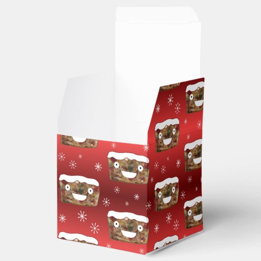 Grappig kerstgebak Pattern Red Bedankdoosjes (Geopend)