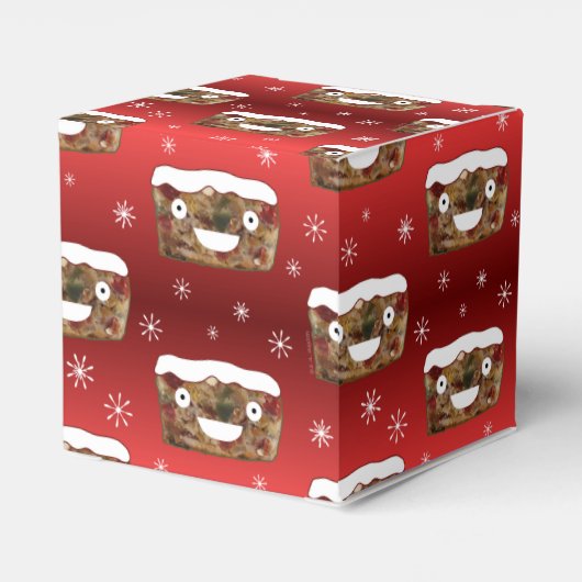 Grappig kerstgebak Pattern Red Bedankdoosjes (Achterkant)