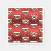 Grappig kerstgebak Pattern Red Servet (Voorkant)