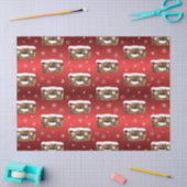 Grappig kerstgebak Pattern Red Tissuepapier (Craft)