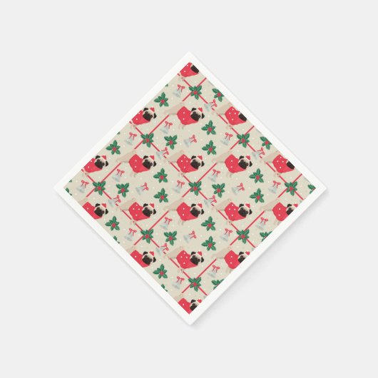Grappig kerstgebak servet (Hoek)