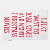 Grappig kerstgebakken Gezegde Rustige stijl Rood Theedoek (Horizontaal)