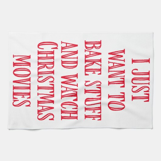 Grappig kerstgebakken Gezegde Rustige stijl Rood Theedoek (Horizontaal)