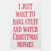 Grappig kerstgebakken Gezegde Rustige stijl Rood Theedoek (Verticaal)