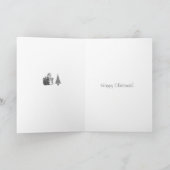 Grappig kerstgedicht Kerstman en kerstboomkunst Feestdagen Kaart (Binnen)