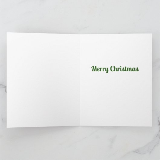 Grappig kerstgedicht Schattige kerstrendier Kaart (Binnen)