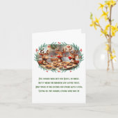 Grappig kerstgedicht Schattige kerstrendier Kaart (Gele Bloem)