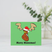 Grappig kerstgeit feestdagenkaart (Staand voorkant)