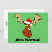 Grappig kerstgeit feestdagenkaart (Voorkant / Achterkant)