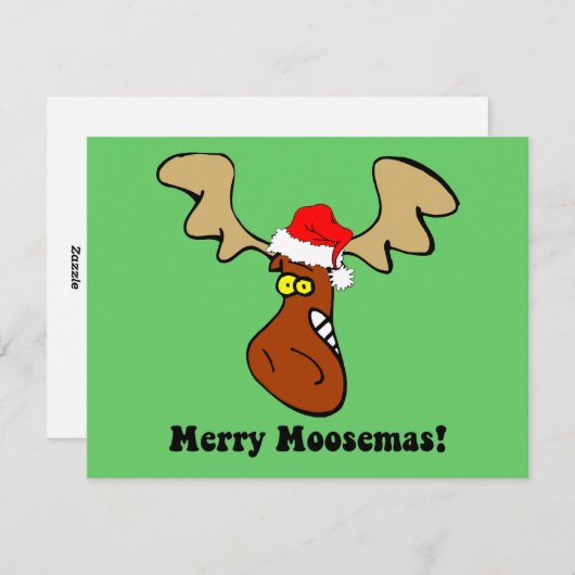 Grappig kerstgeit feestdagenkaart (Voorkant / Achterkant)