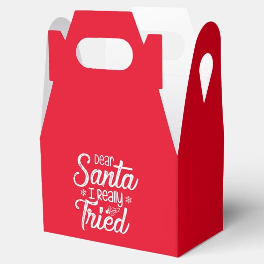 Grappig kerstgezegde bedankdoosjes (Geopend)