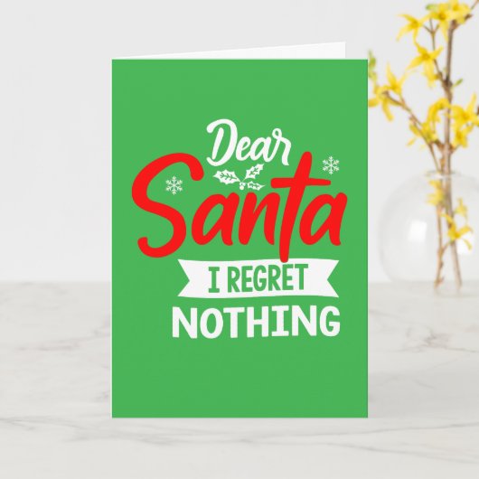 Grappig kerstgezegde kaart (Gele Bloem)