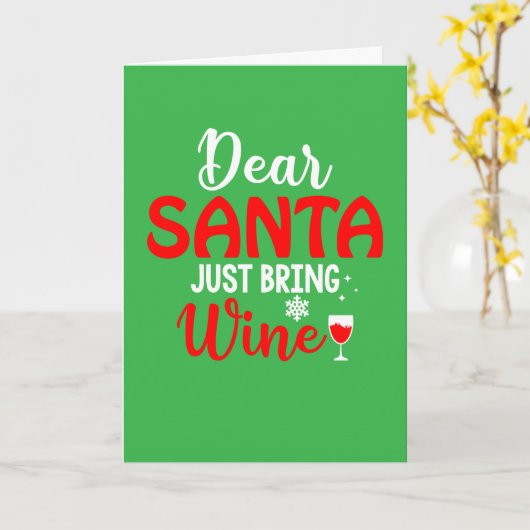 Grappig kerstgezegde kaart (Gele Bloem)