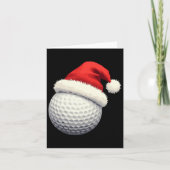 Grappig Kerstgolf Kerstbal met Pet in Xmas Kaart (Voorkant)