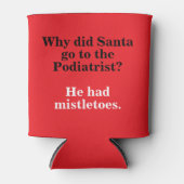 Grappig kerstgrap ontwerp blikjeskoeler (Voorkant)