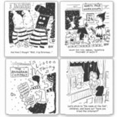 Grappig kerstgrappen als stickers (Voorkant)