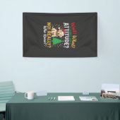 Grappig Kersthuis Hond Attitude Vakantie Spandoek (Beurs)