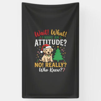 Grappig Kersthuis Hond Attitude Vakantie Spandoek
