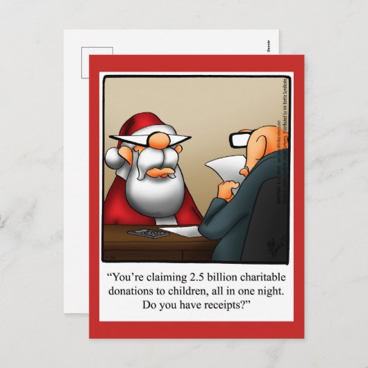 Grappig kerstHumor Briefkaart (Voorkant / Achterkant)