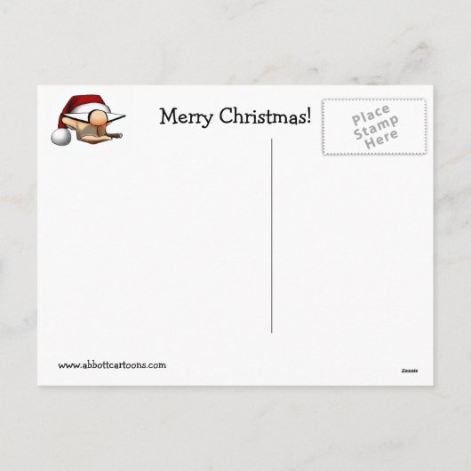 Grappig kerstHumor Briefkaart (Achterkant)