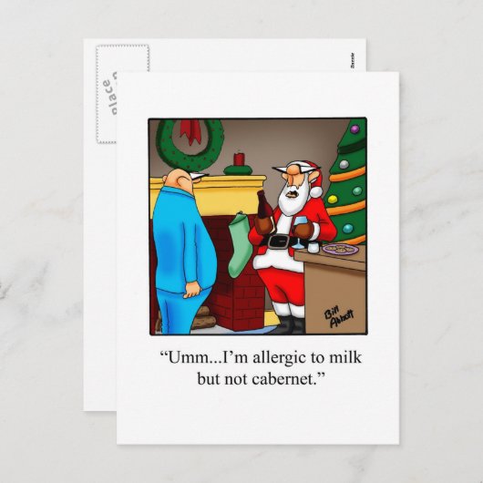 Grappig kerstHumor Briefkaart (Voorkant / Achterkant)