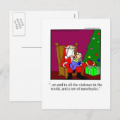 Grappig kerstHumor Briefkaart (Voorkant / Achterkant)