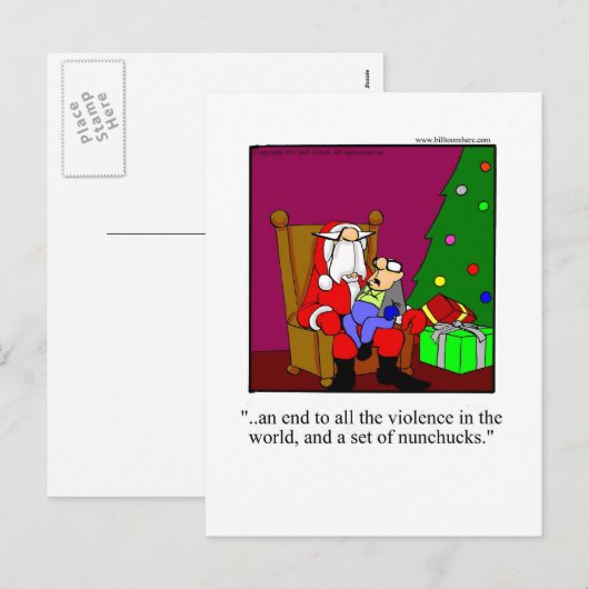 Grappig kerstHumor Briefkaart (Voorkant / Achterkant)