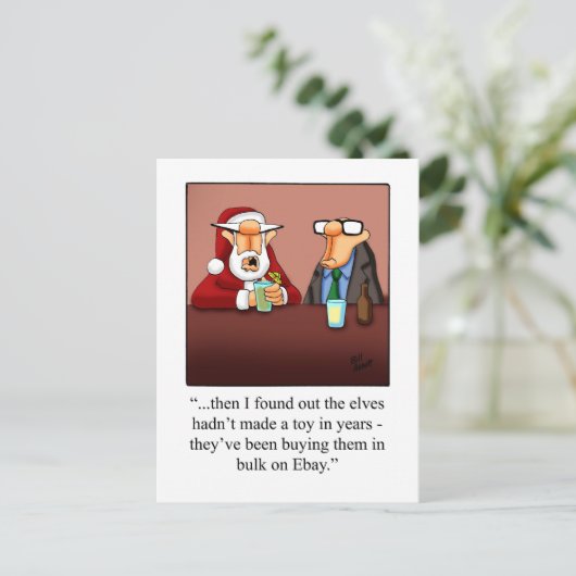 Grappig kerstHumor Briefkaart (Staand voorkant)