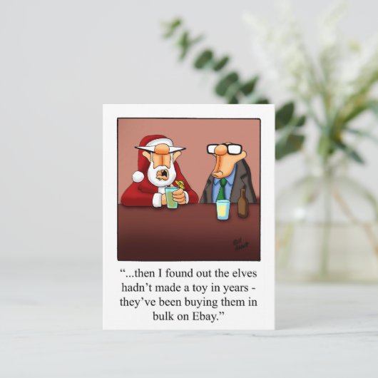 Grappig kerstHumor Briefkaart (Staand voorkant)