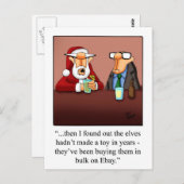 Grappig kerstHumor Briefkaart (Voorkant / Achterkant)