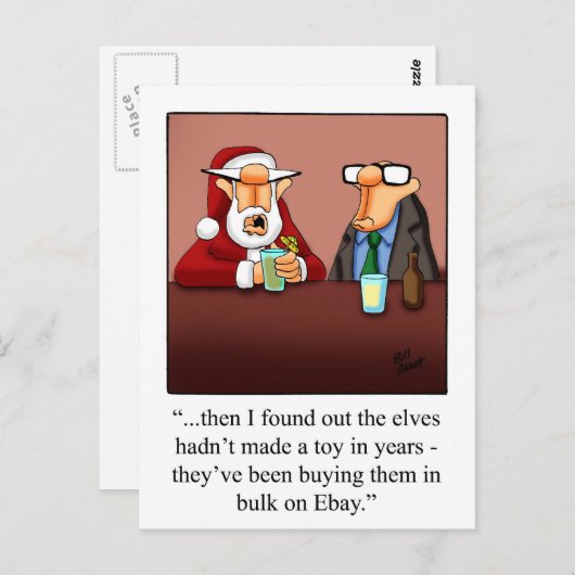 Grappig kerstHumor Briefkaart (Voorkant / Achterkant)